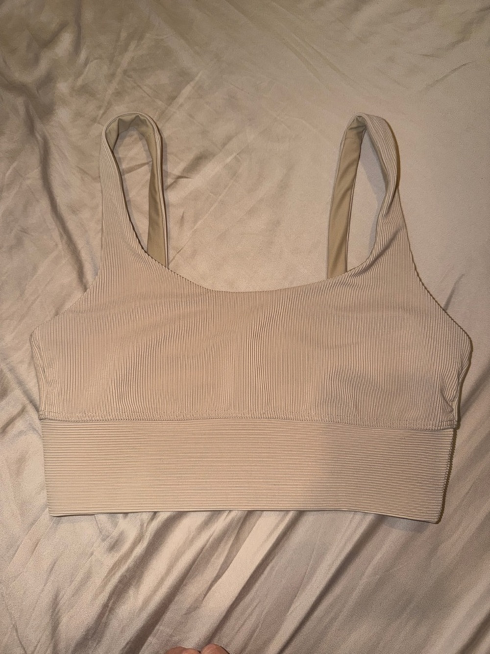 Beach Riot Ribbed Crop Bralette - Cream